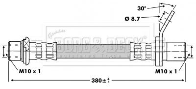 BORG & BECK Тормозной шланг BBH6751